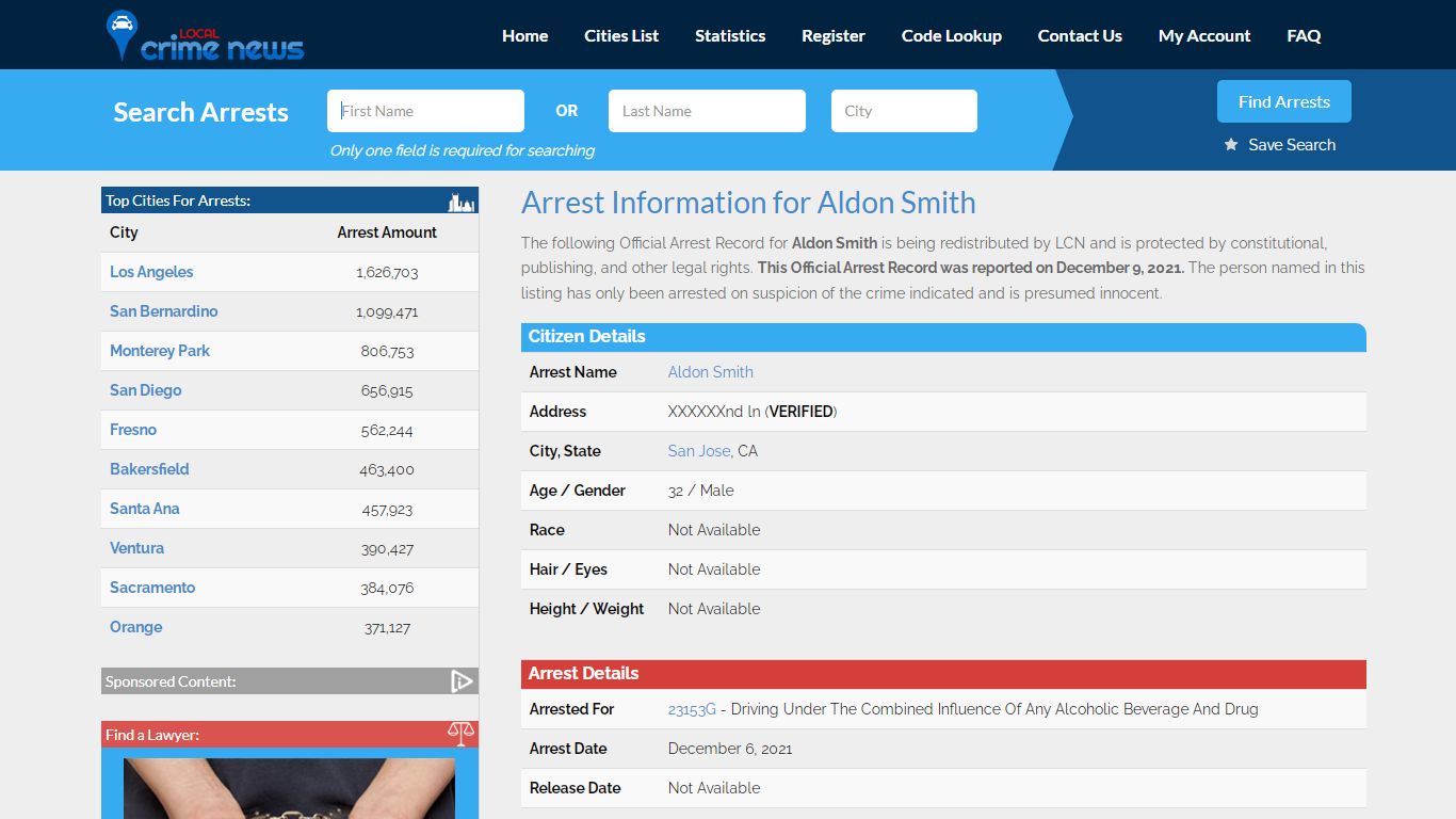 Aldon Smith Arrest Record Details | Local Crime News in San Mateo ...